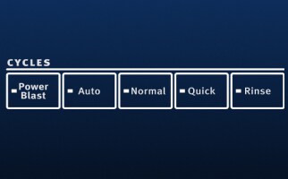 A dishwasher control panel icon