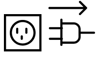 Unplugging from an outlet icon