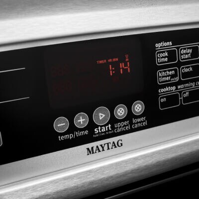 An oven control panel