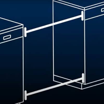 Cabinet-to-cabinet width measurement illustration