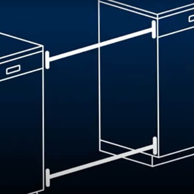 Cabinet-to-cabinet width measurement illustration