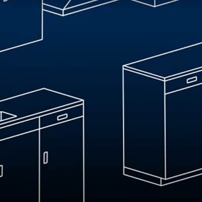 Kitchen cabinetry layout illustration