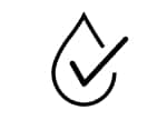 Water droplet check icon
