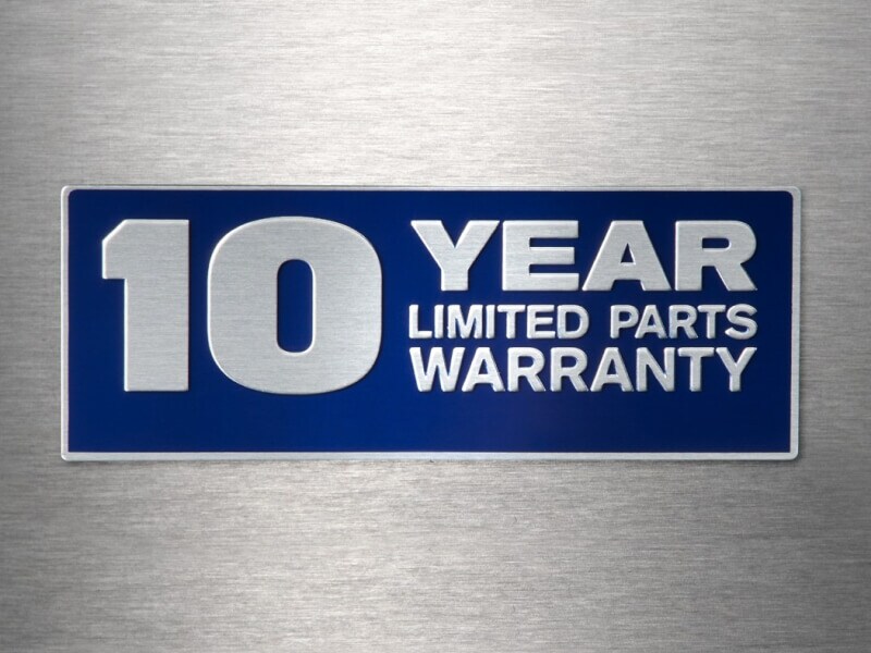 Maytag® 10 Year Limited Parts Warranty badge