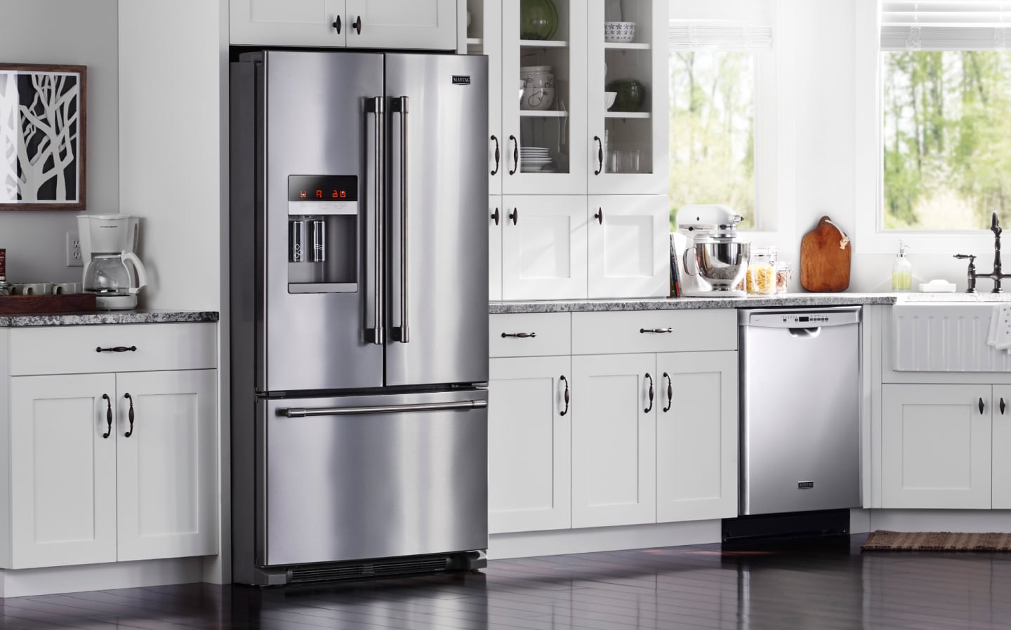 Stainless steel Maytag® French door refrigerator Stainless steel Maytag® French door refrigerator