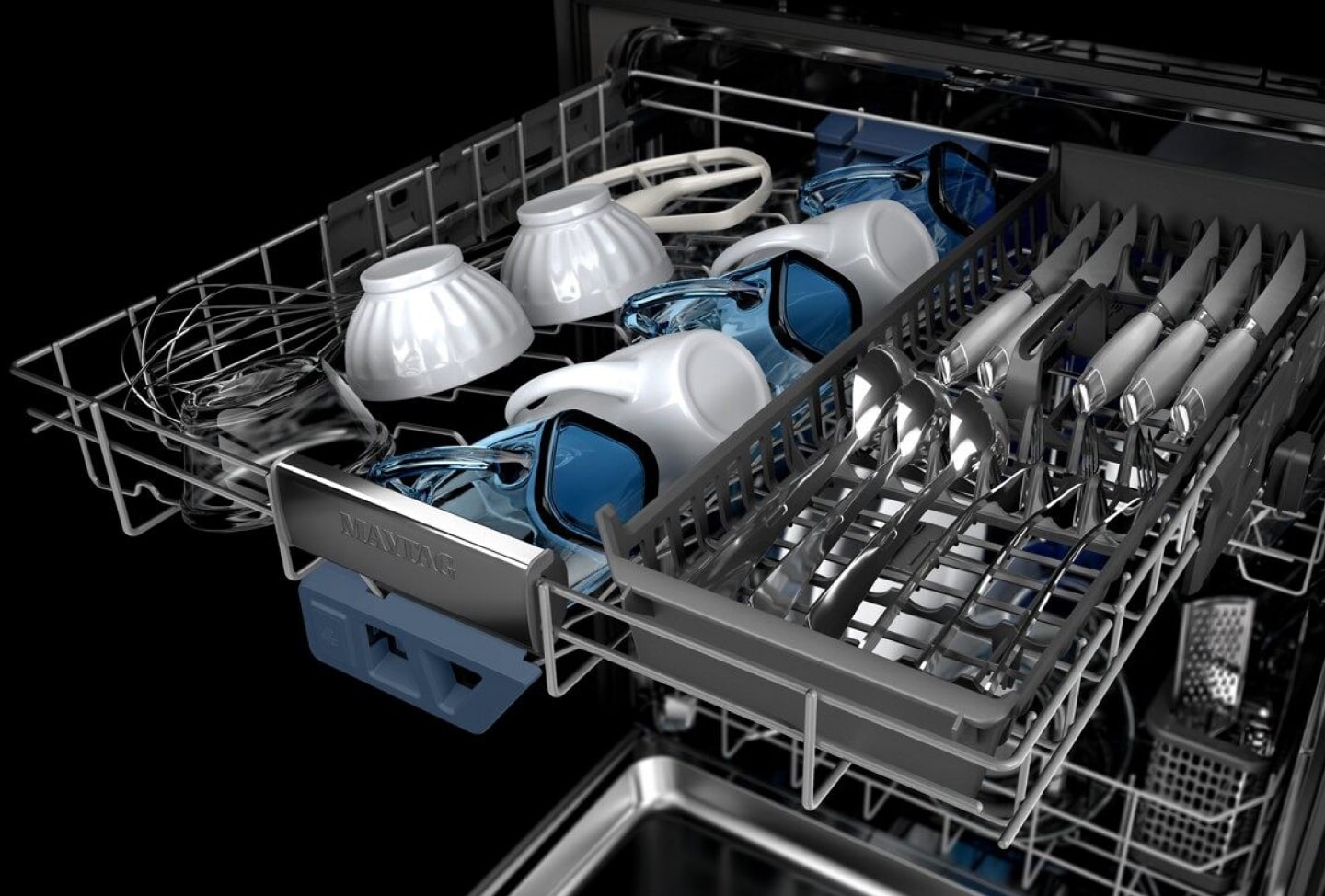 View of Maytag® third rack View of Maytag® third rack