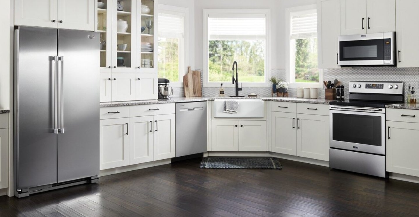 Kitchen showcasing Maytag® stainless steel appliances Kitchen showcasing Maytag® stainless steel appliances