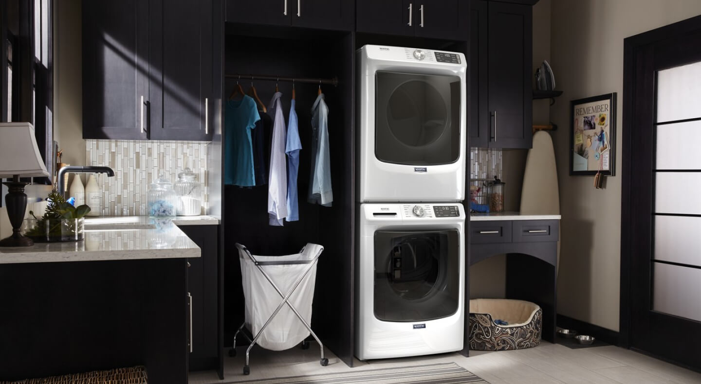 Maytag® stackable washer and dryer