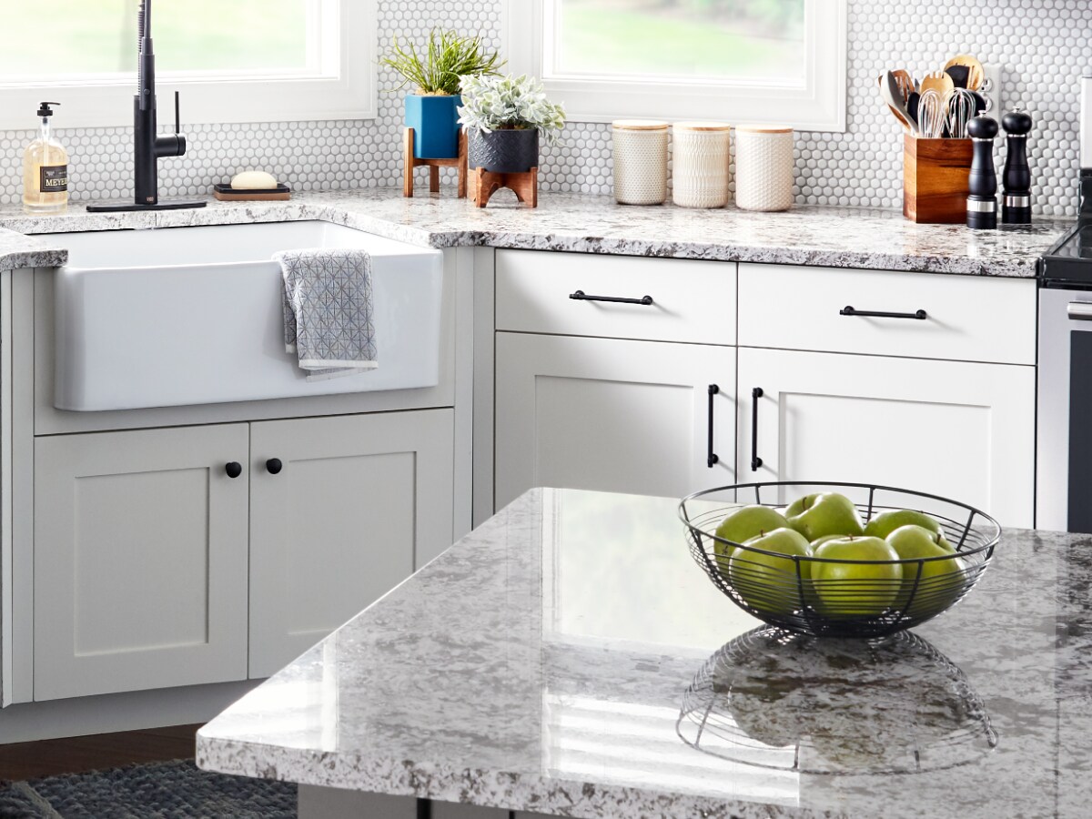Fruit on a countertop in a modern kitchen Fruit on a countertop in a modern kitchen