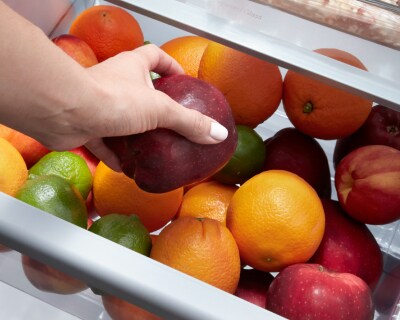 Fruit in a produce drawer