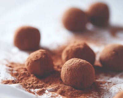 Small pieces of chocolate