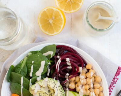 Salad next to lemons