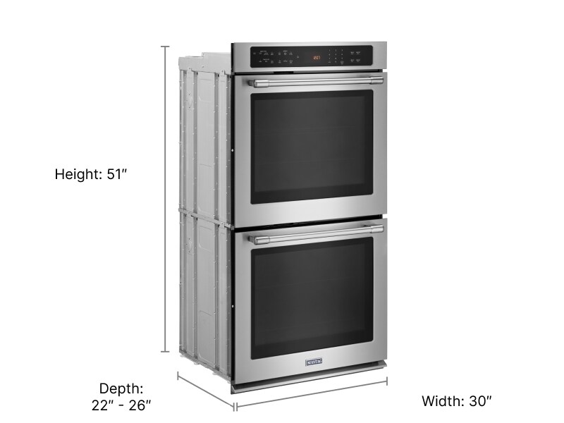 30” double wall oven dimensions