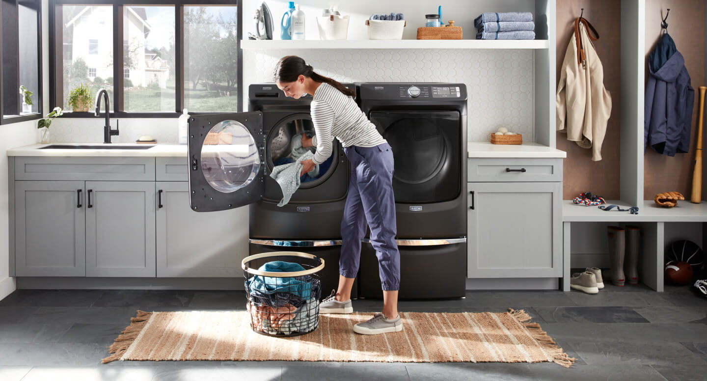 Person doing laundry