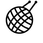 Wool dryer ball icon