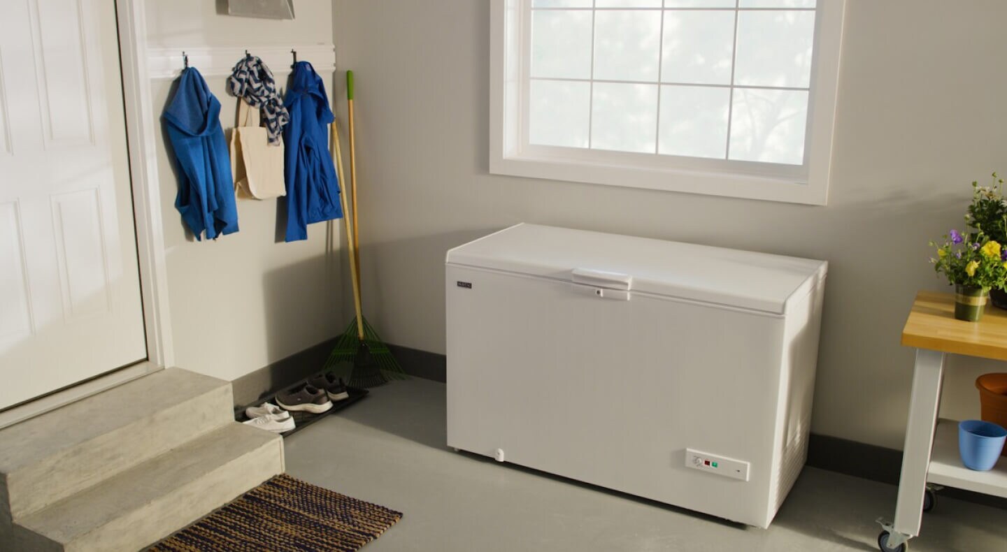 Chest freezer in garage