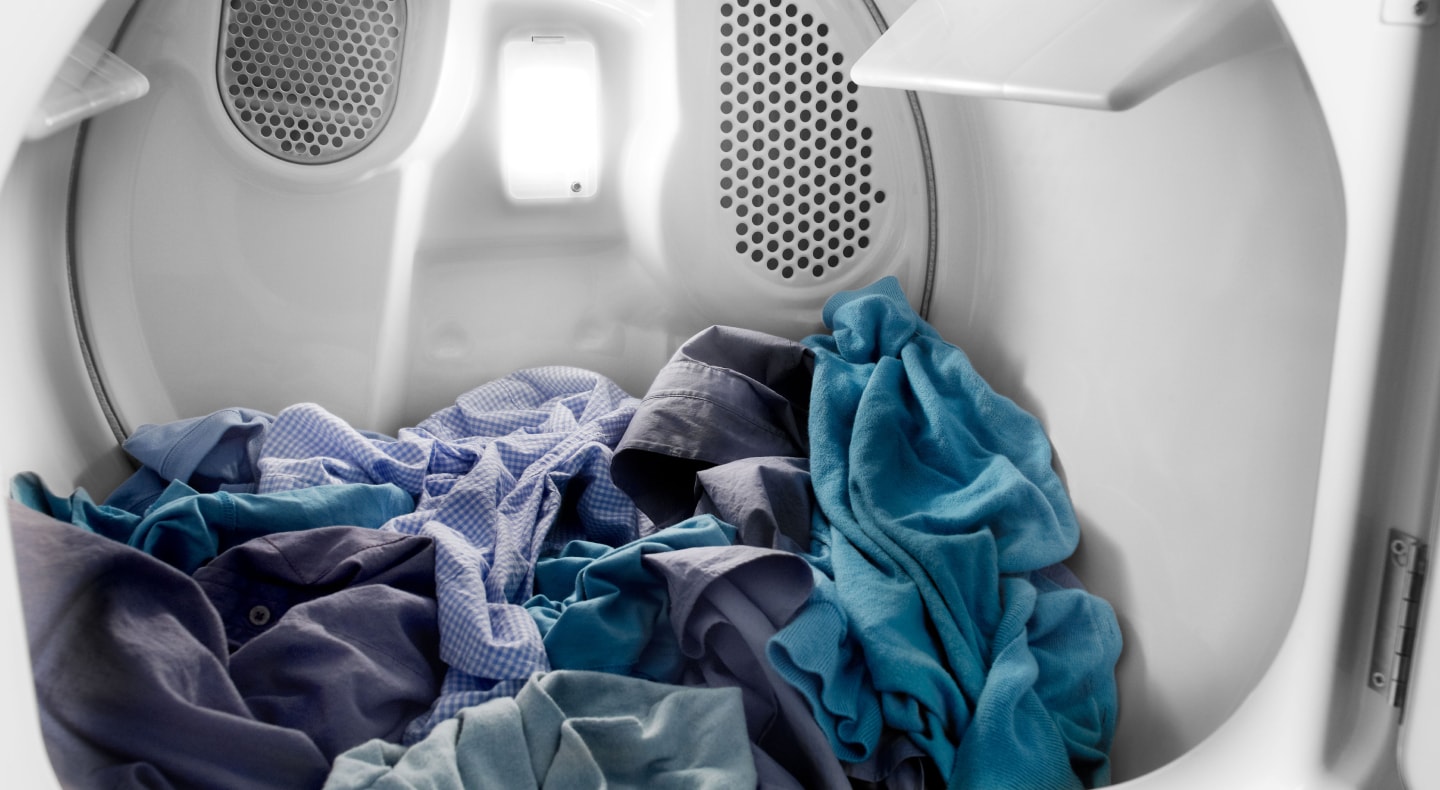 Clothes resting in a Maytag® dryer. Clothes resting in a Maytag® dryer.