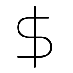 Dollar sign icon