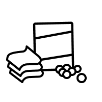 Dryer sheets and dryer balls icon