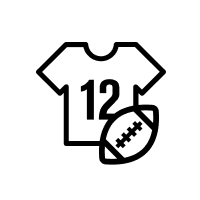 Jersey and football icon
