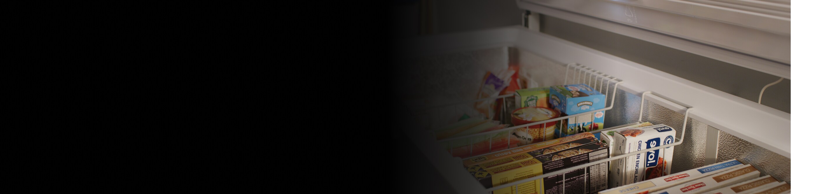  A closeup of the interior of a Maytag® freezer