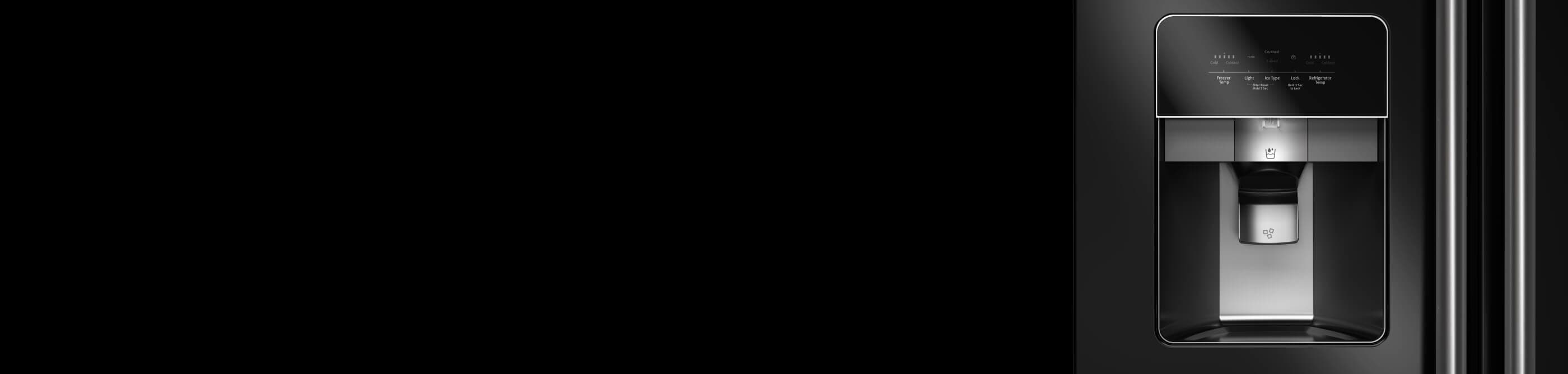 Exterior water dispenser on a Maytag® refrigerator