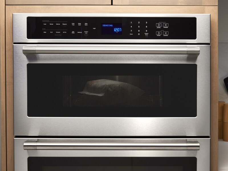 A close up of a Maytag® double wall oven