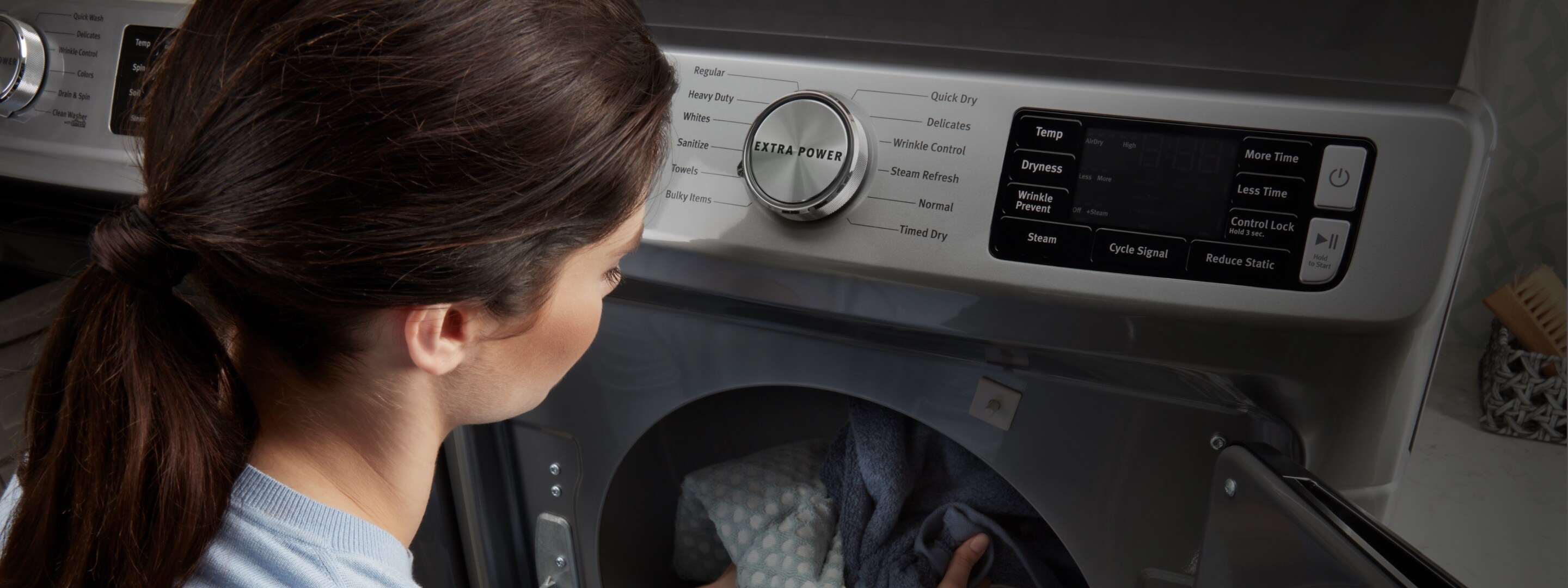 A person doing laundry.