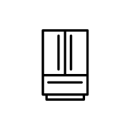 French door refrigerator icon