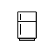 Top-freezer refrigerator icon