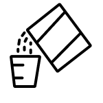 Baking soda and measuring cup icon