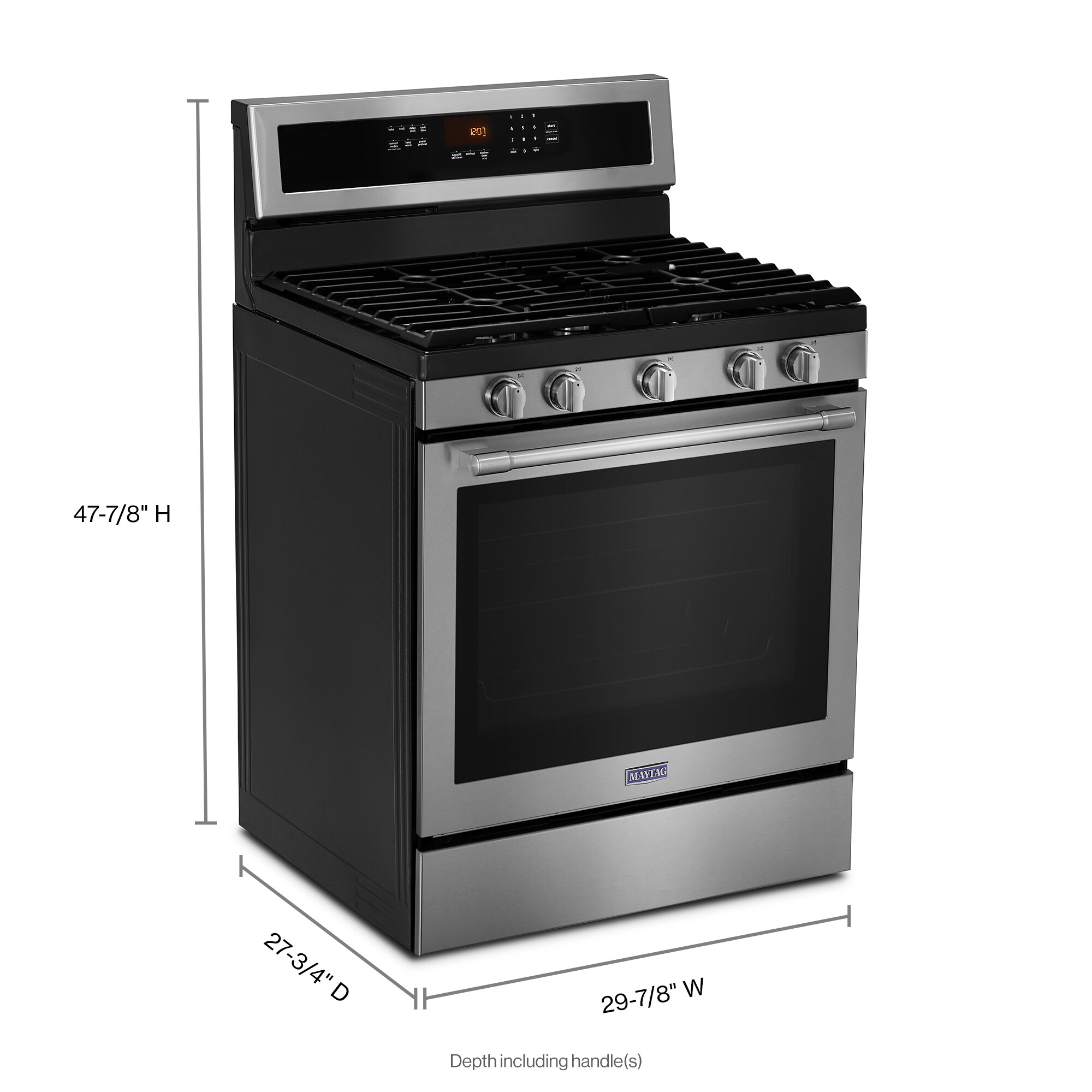 30Inch Wide Gas Range With True Convection And Power Preheat 5.8 Cu