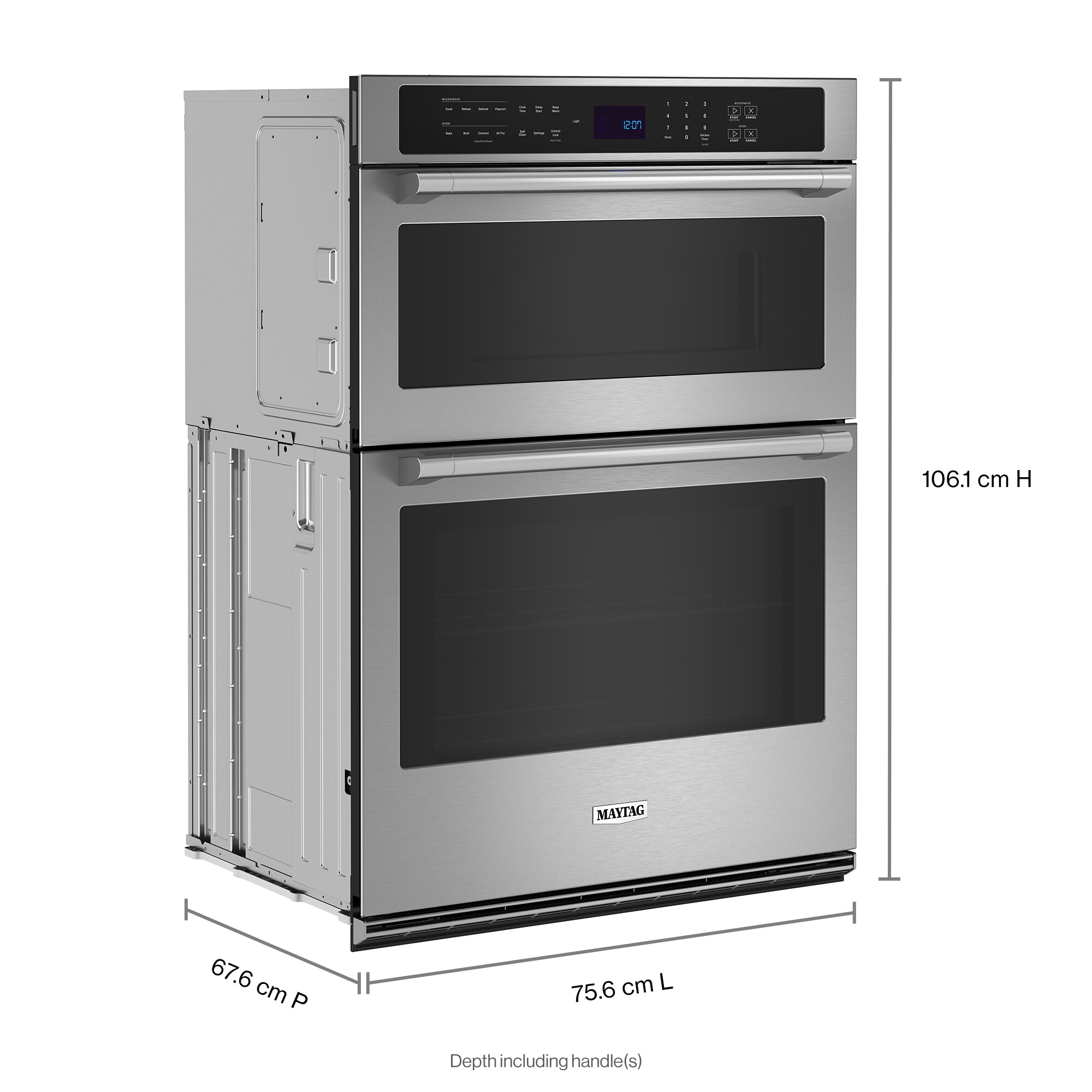 30inch Wall Oven Microwave Combo with Air Fry and Basket 6.4 cu. ft. Fingerprint Resistant