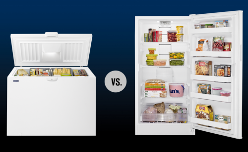 A stocked Maytag® chest freezer.