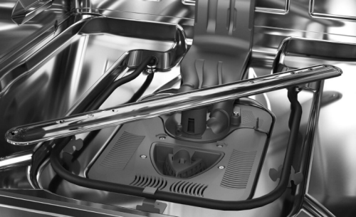Close up view of dishwasher tub floor