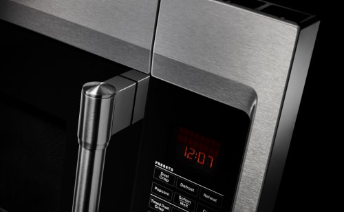 Closeup view of microwave