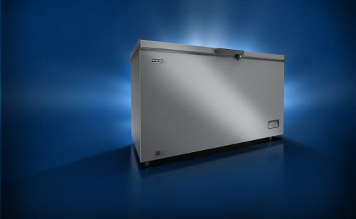 A white Maytag® chest freezer