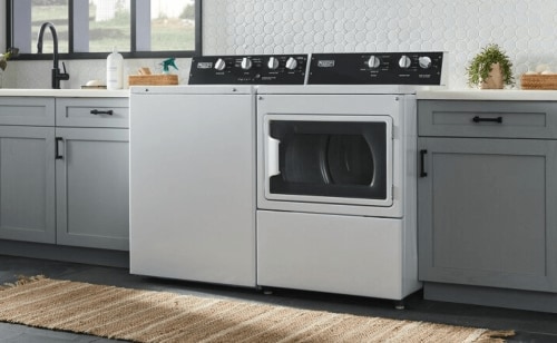 Commercial-grade residential washer and dryer set