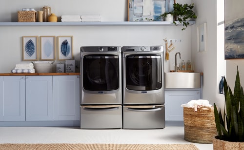 Front load Maytag® washer and dryer