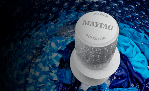 Maytag® Power Agitator washing clothes