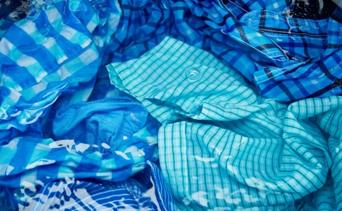 Clothes soaking in water