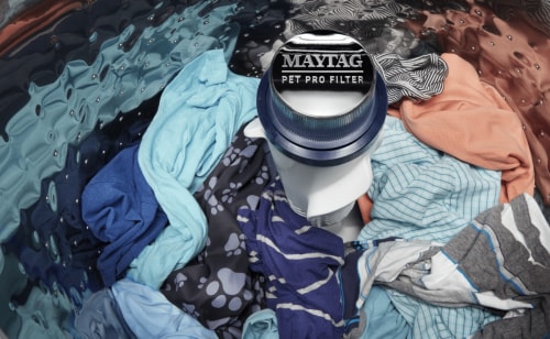 Laundry in a Maytag® Pet Pro Washer