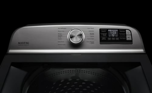 Control panel of a top load washer from Maytag brand