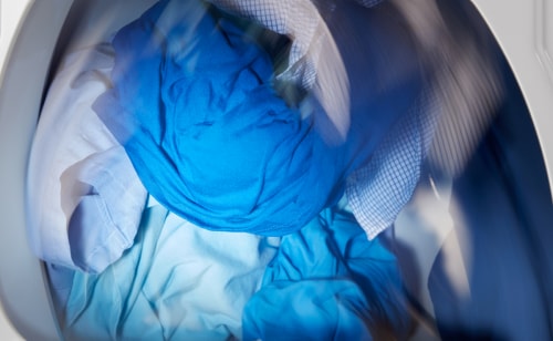 Clothing tumbling in a dryer