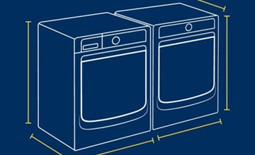 Find out how to measure your space for a new washer or dryer.