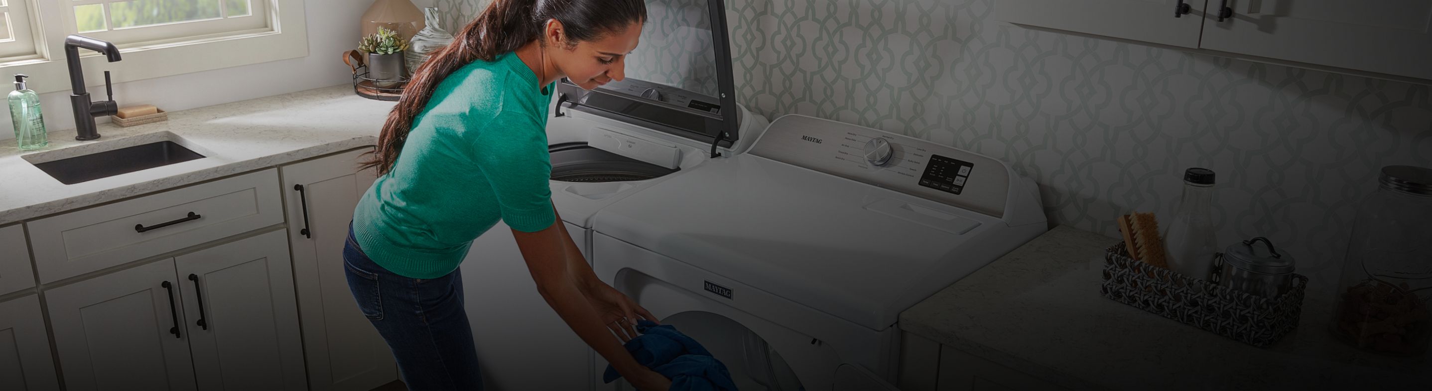 A person doing laundry.