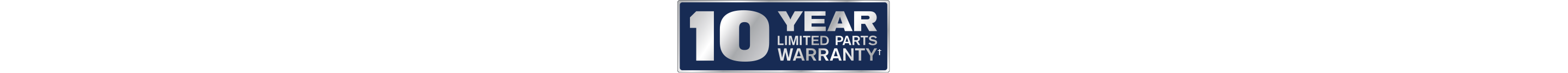 10 Year Limited Parts Warranty