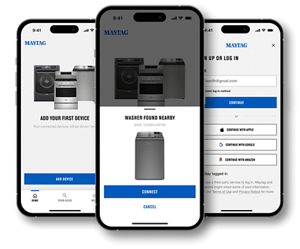 The device connection screens of the JennAir app.
