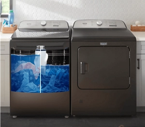 An x-ray shot of the Deep Fill option on a Maytag® washer