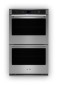A Maytag® double wall oven in stainless steel.